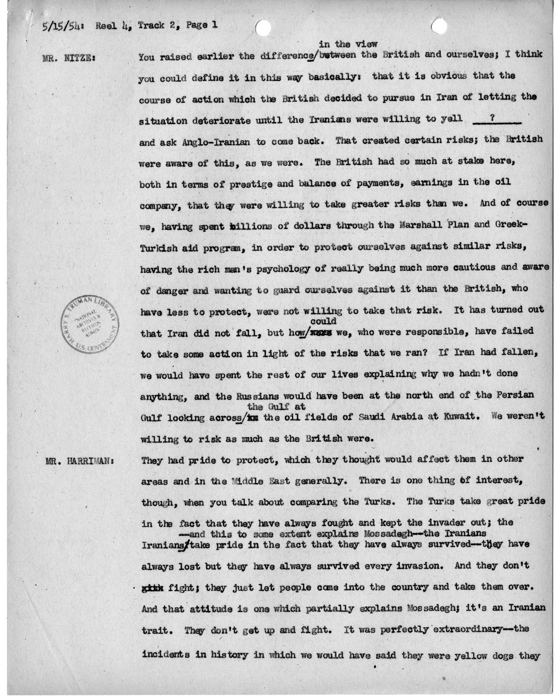 Transcript of Princeton Seminar Discussion, Reel 4, Track 2