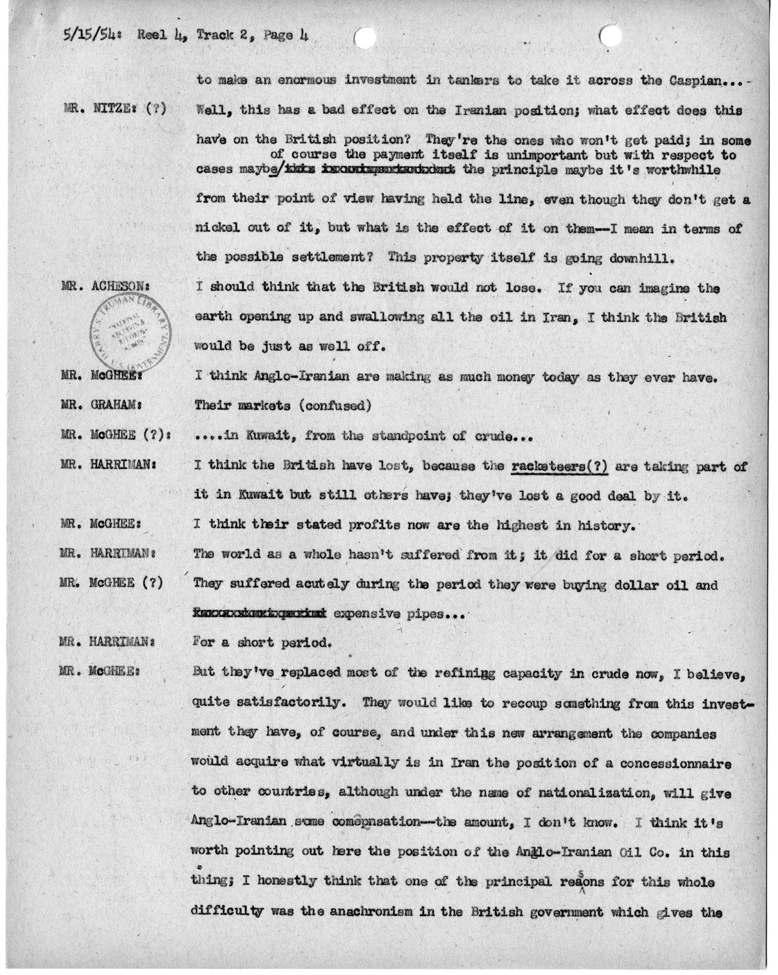 Transcript of Princeton Seminar Discussion, Reel 4, Track 2