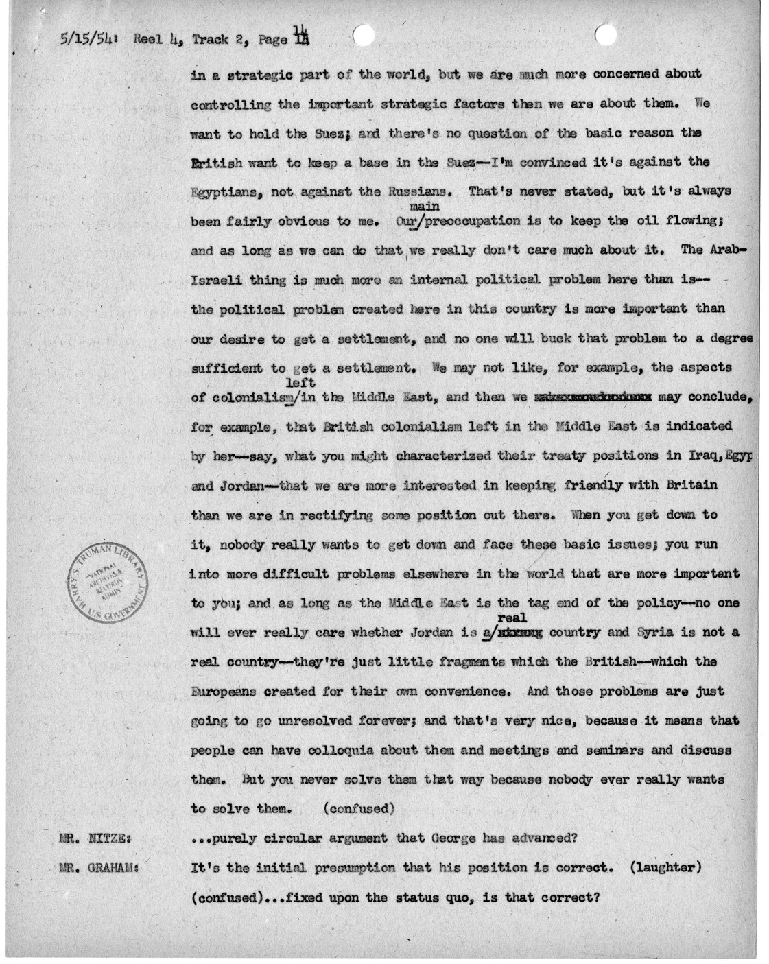 Transcript of Princeton Seminar Discussion, Reel 4, Track 2