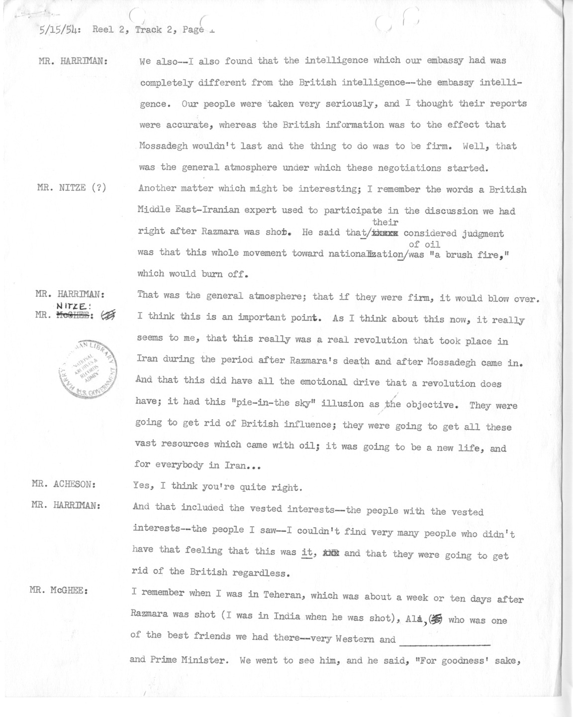Transcript of Princeton Seminars Discussion, Reel 2, Track 2