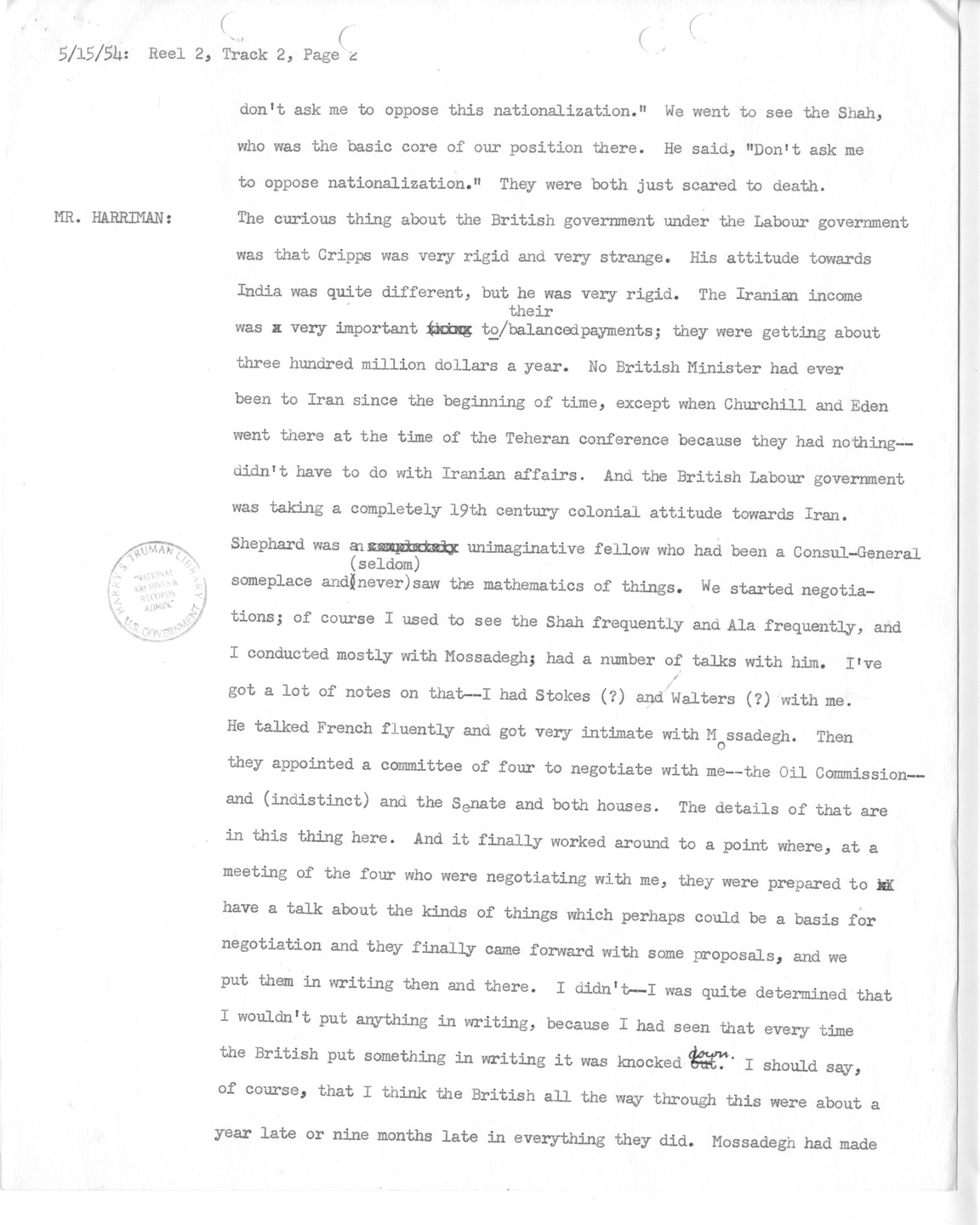 Transcript of Princeton Seminars Discussion, Reel 2, Track 2