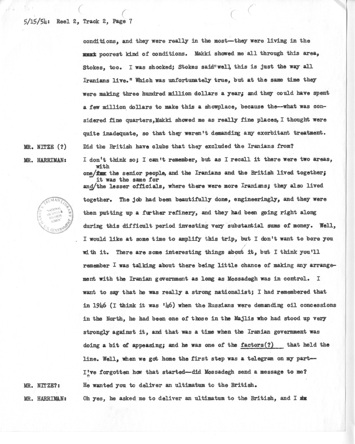 Transcript of Princeton Seminars Discussion, Reel 2, Track 2