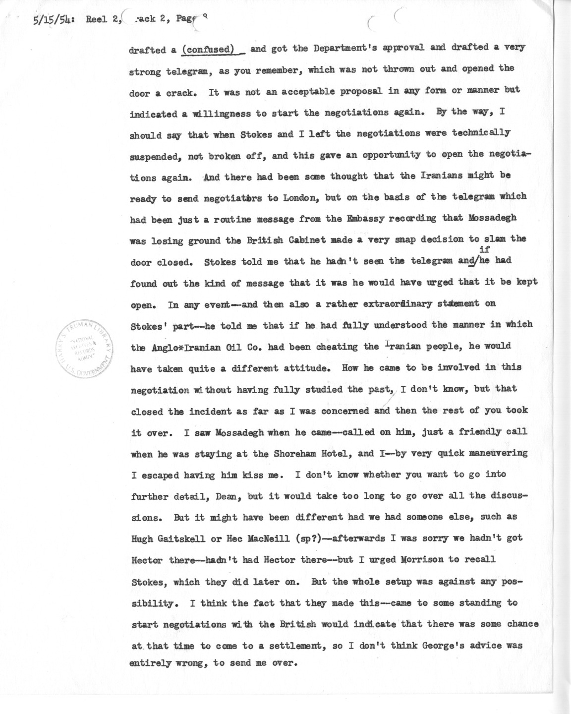 Transcript of Princeton Seminars Discussion, Reel 2, Track 2