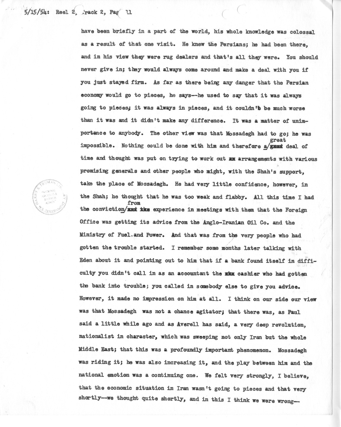 Transcript of Princeton Seminars Discussion, Reel 2, Track 2