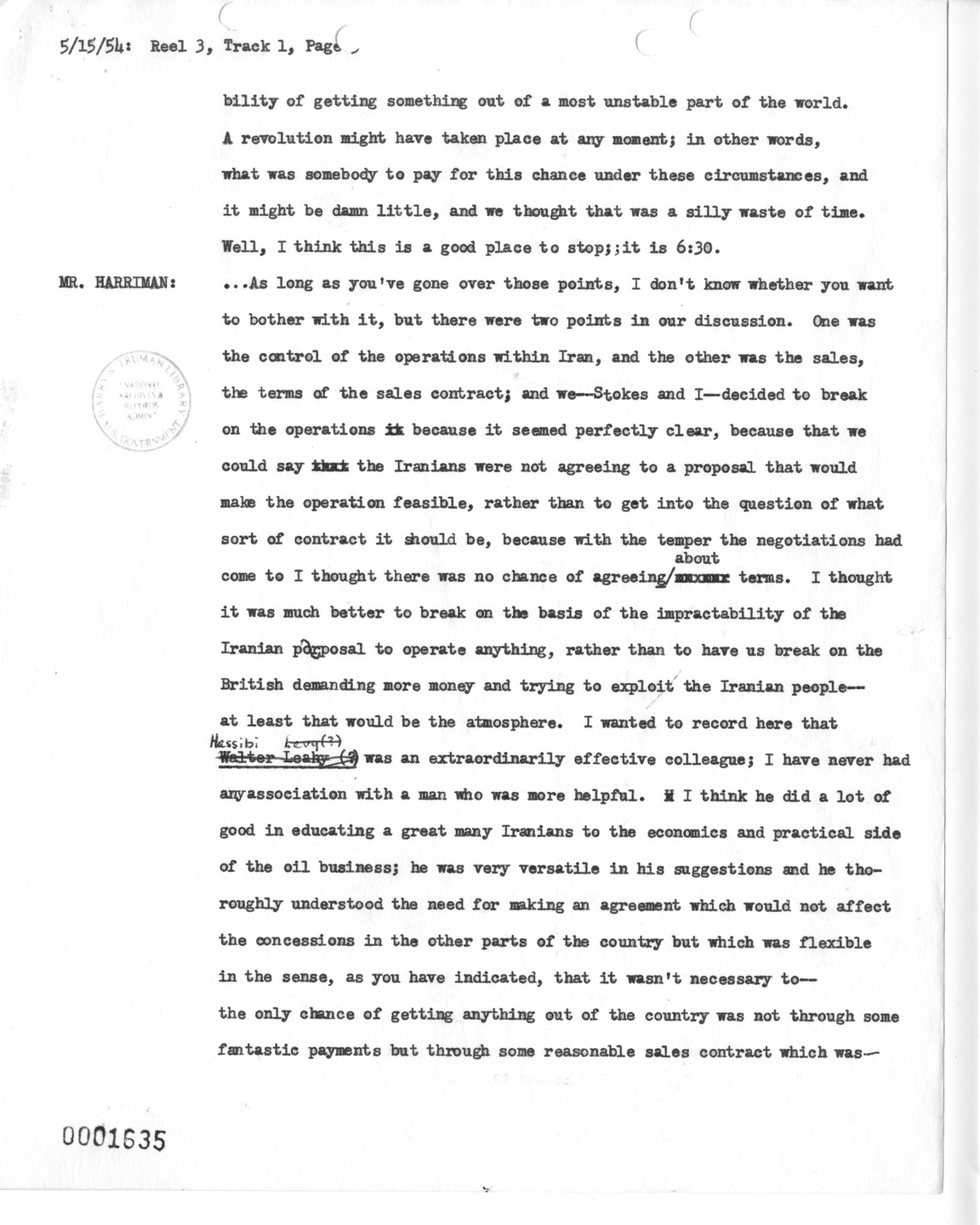 Transcript of Princeton Seminar Discussion, Reel 3, Track 1