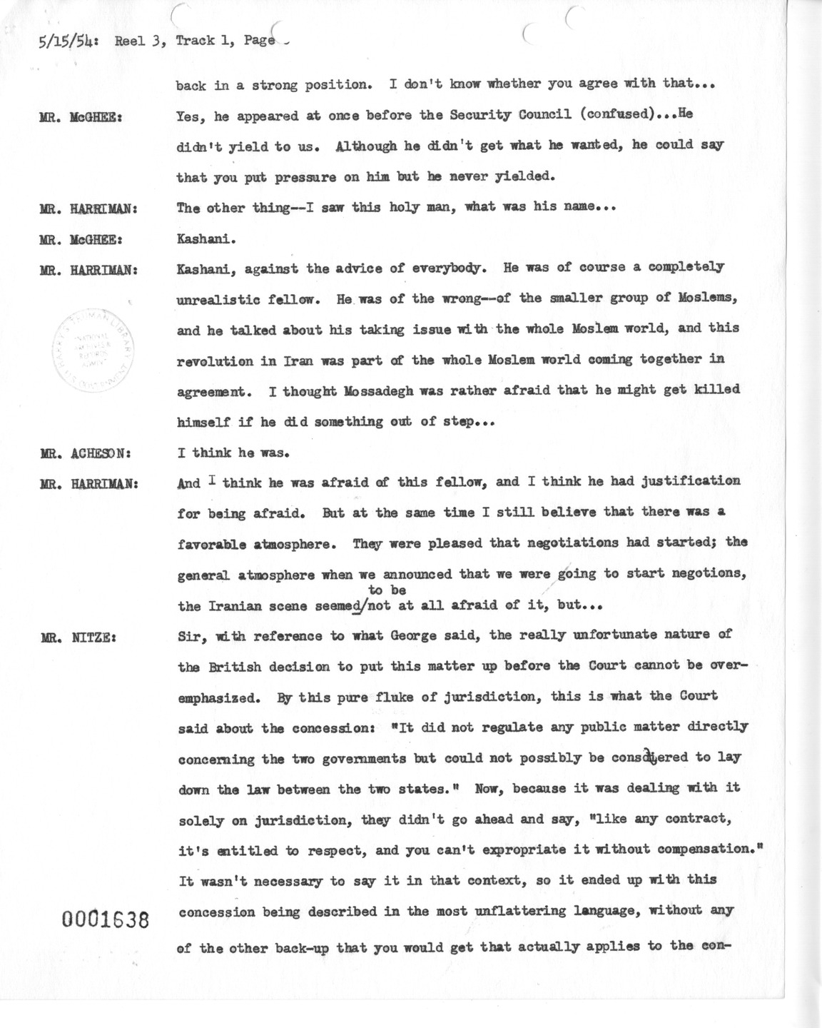 Transcript of Princeton Seminar Discussion, Reel 3, Track 1