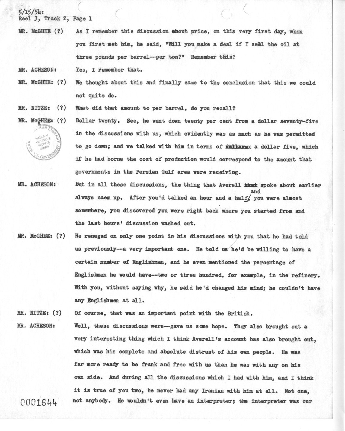 Transcript of Princeton Seminar Discussion, Reel 3, Track 2