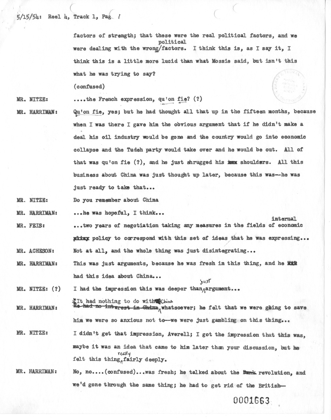 Transcript of Princeton Seminar Discussion, Reel 4, Track 1