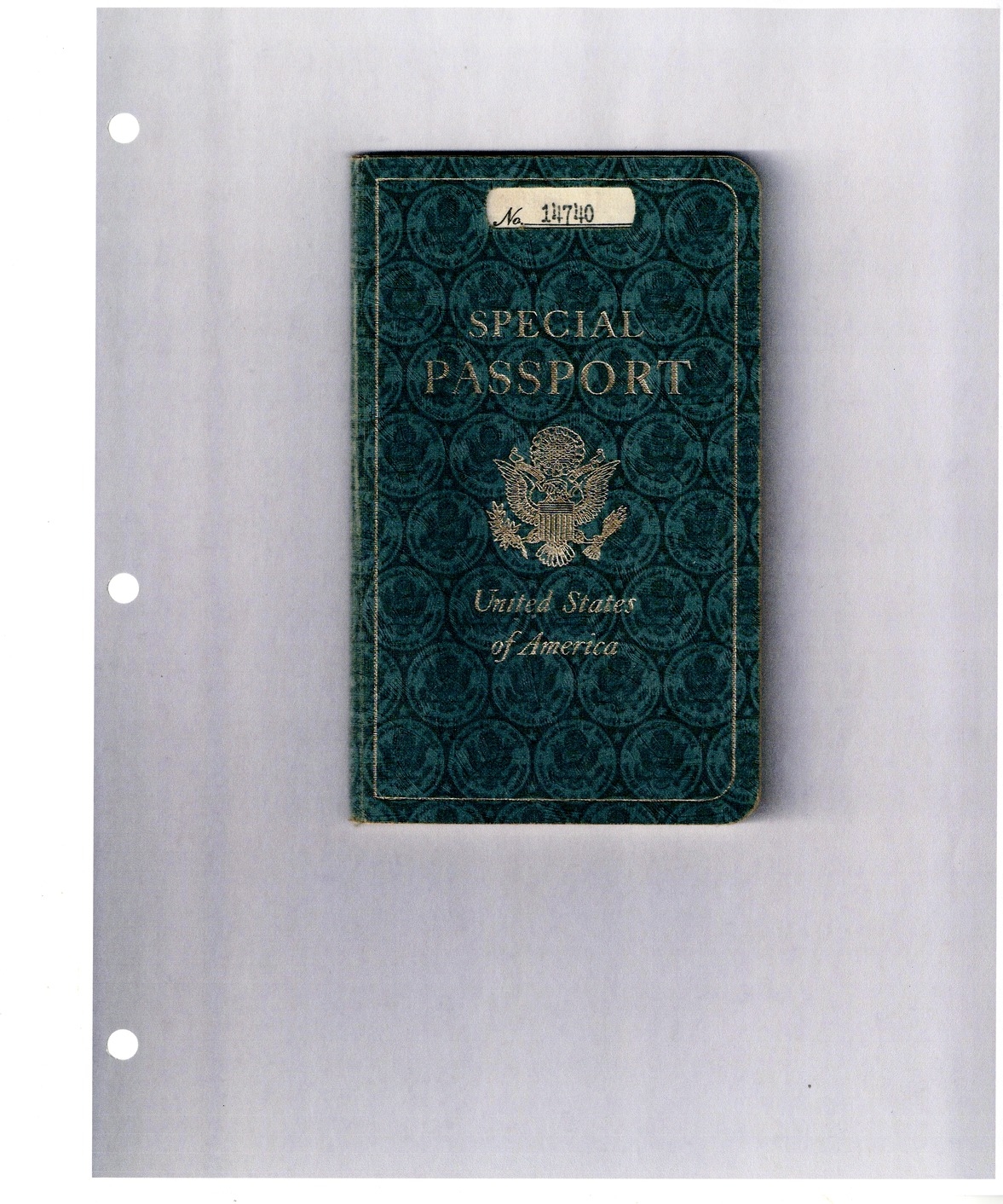 Special United States Passport for Dr. Darrell Crain