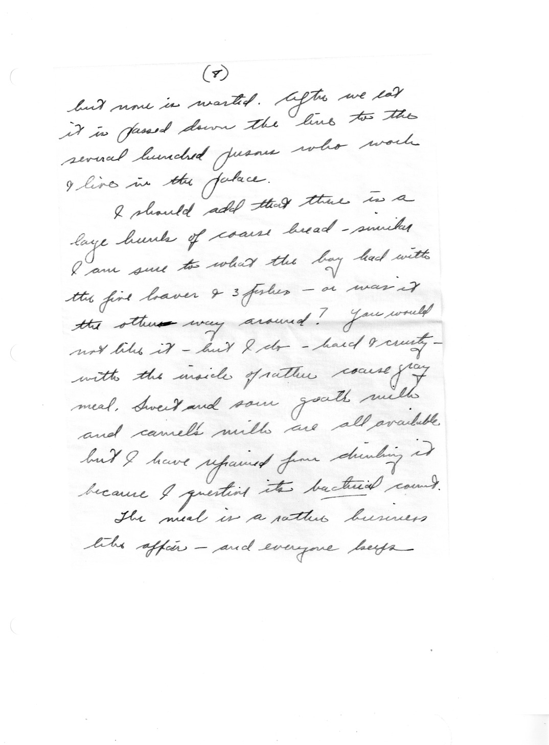 Handwritten Letter from Dr. Darrell Crain to Louise Crain