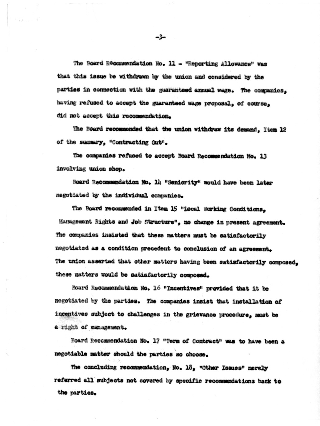 Memorandum Prepared by Industry Members at the Request of Dr. John Steelman