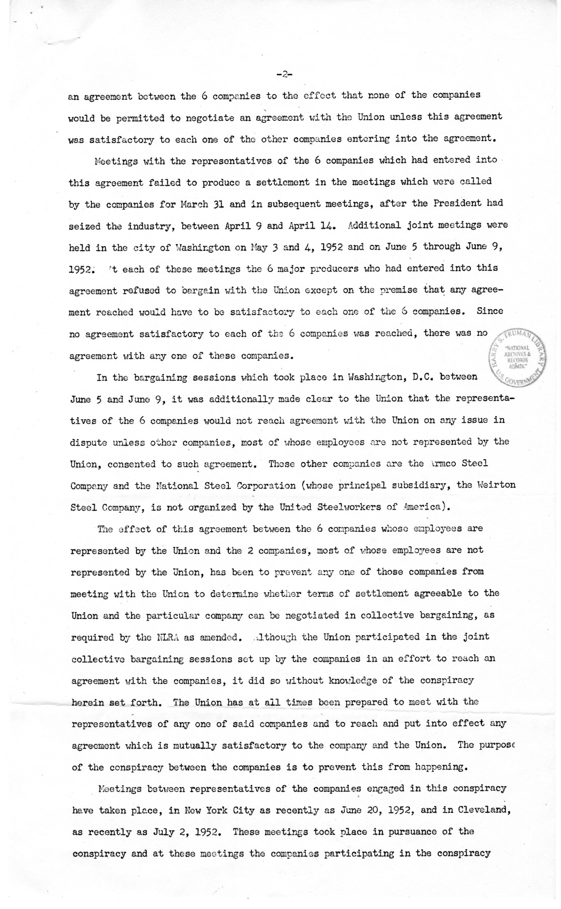 Statement of Arthur J. Goldberg, General Counsel, Congress of Industrial Organizations and United Steelworkers of America