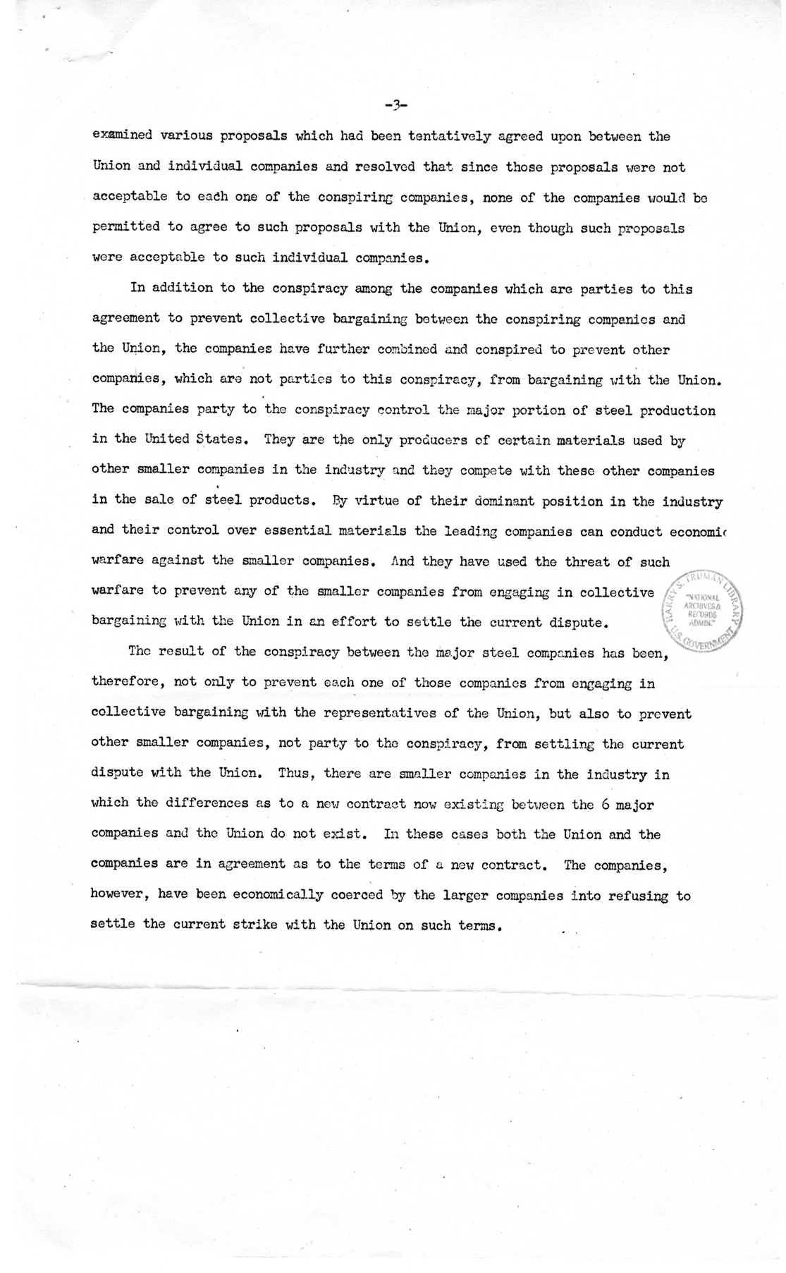 Statement of Arthur J. Goldberg, General Counsel, Congress of Industrial Organizations and United Steelworkers of America