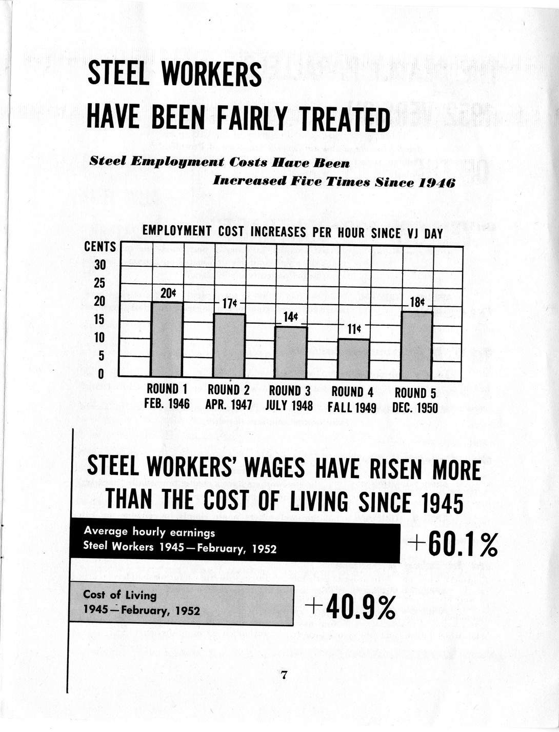 Brochure, "These are the Facts in the Steel Controversy," from Steel Companies in the Wage Case