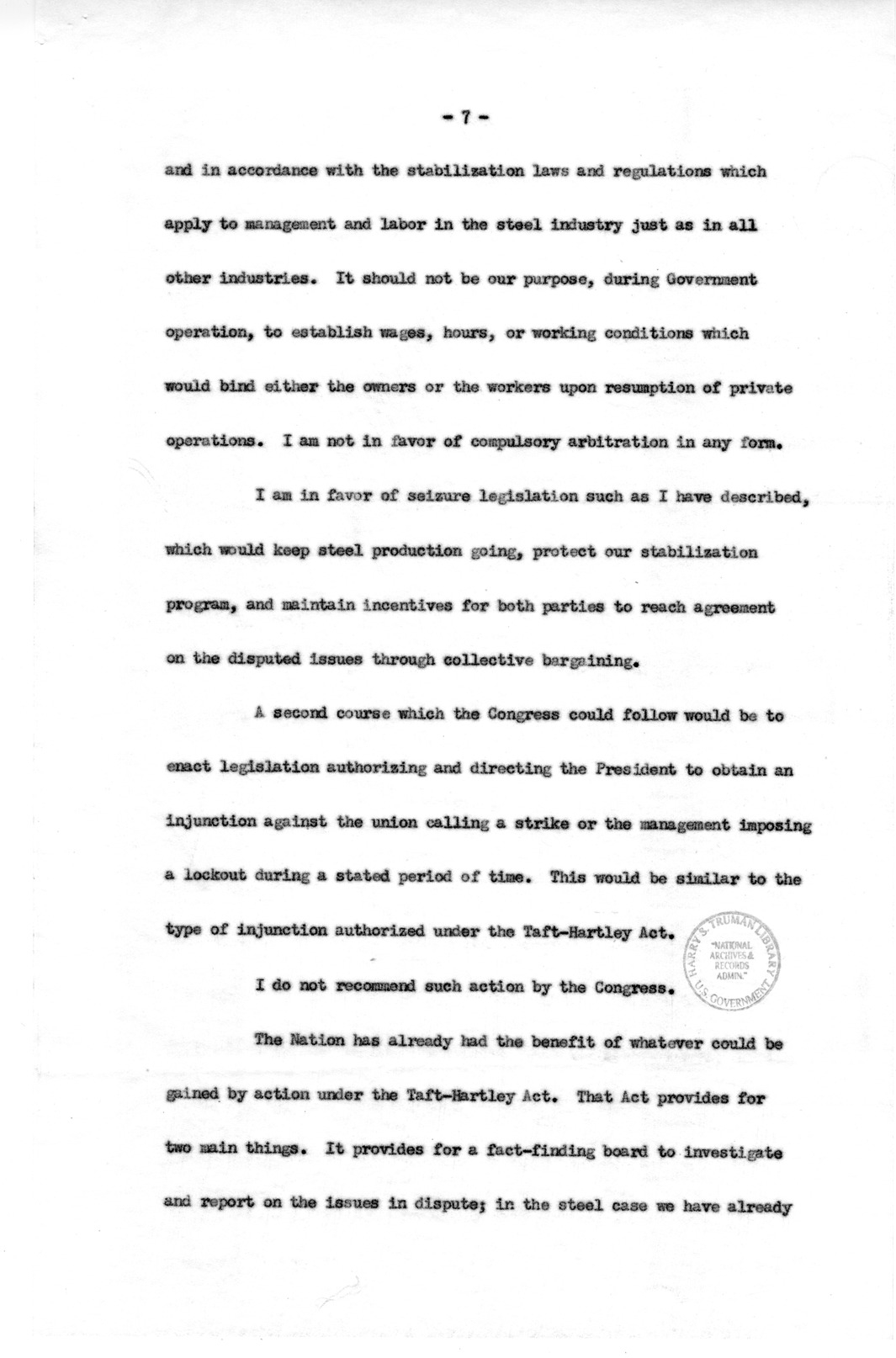 Letter to Congressman Michael Feighan with Related Material