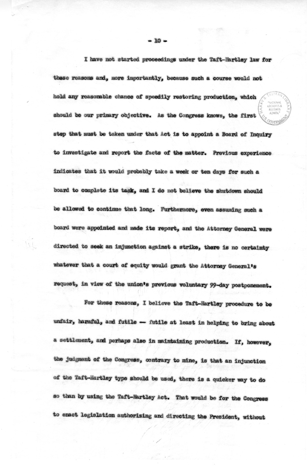 Letter to Congressman Michael Feighan with Related Material