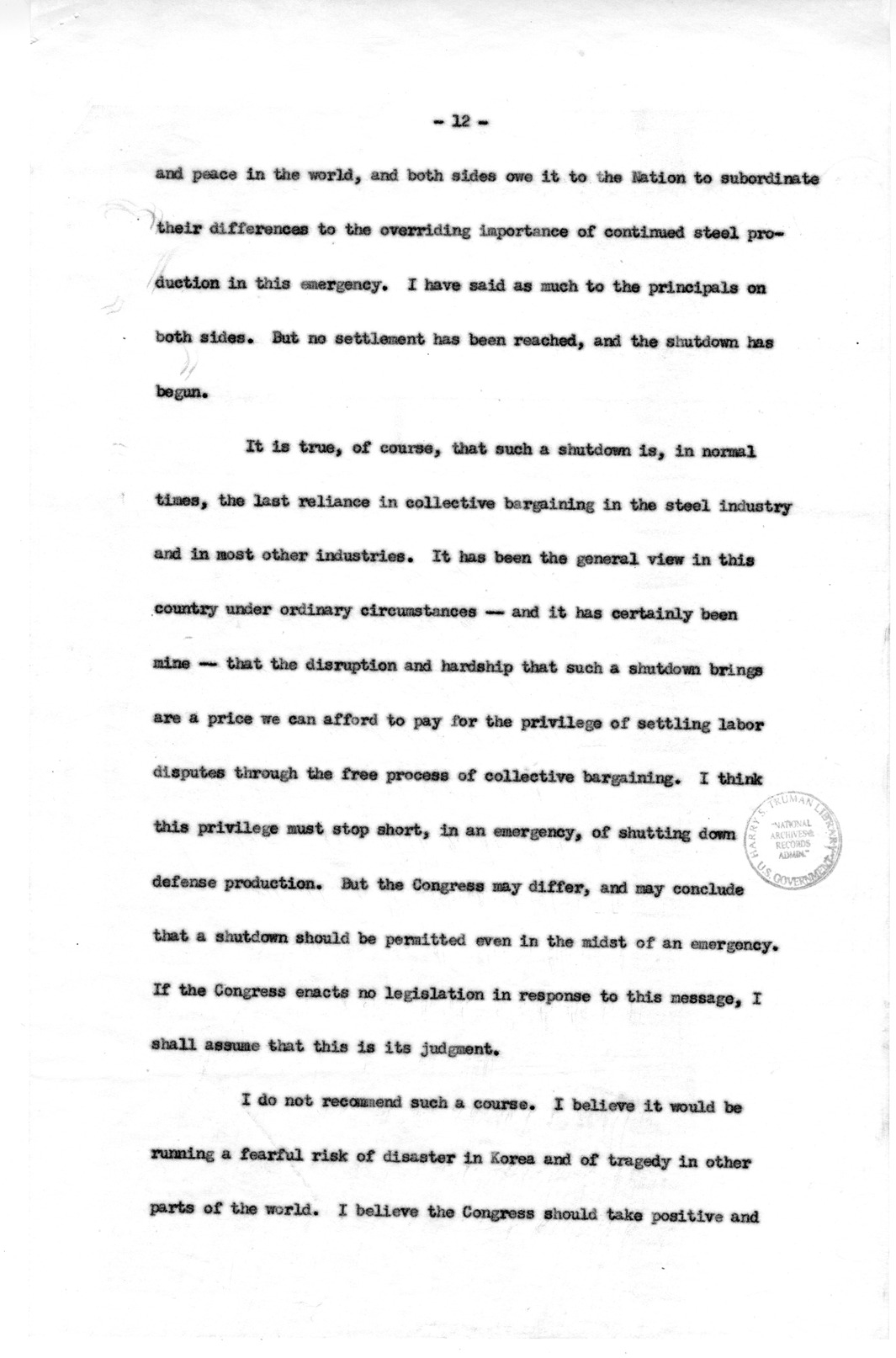 Letter to Congressman Michael Feighan with Related Material