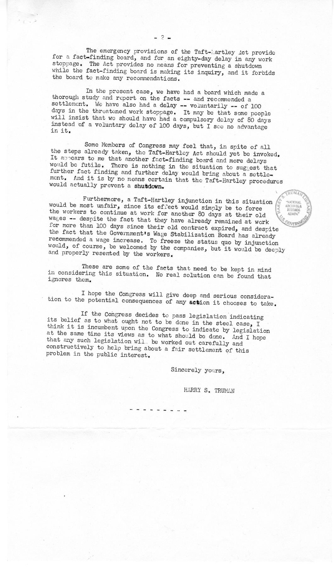 White House Press Releases Regarding the Steel Dispute