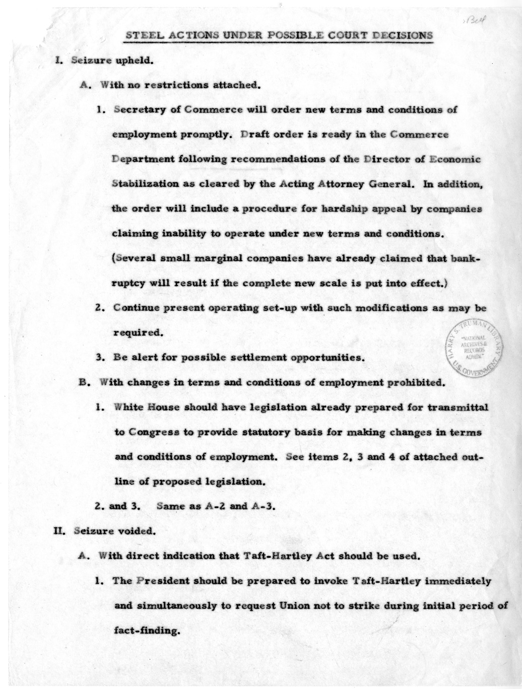 Memorandum from Charles S. Murphy to David Stowe and David Bell, with Attachments