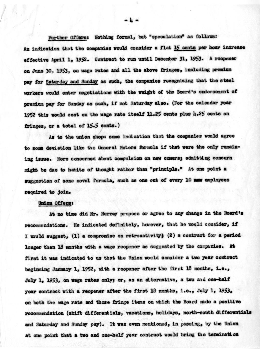 Memorandum from Nathan P. Feinsinger to John R. Steelman