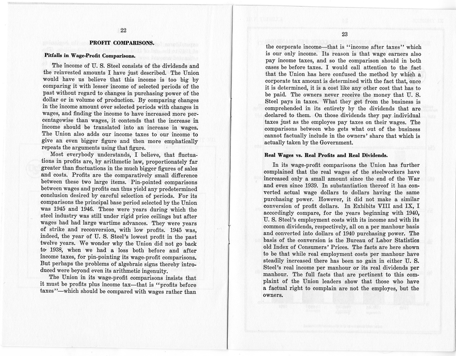 Wage Stabilization Board, Steel Panel, Case Number D-18-C, Statement of R. C. Tyson, Vice President and Comptroller, United States Steel Corporation