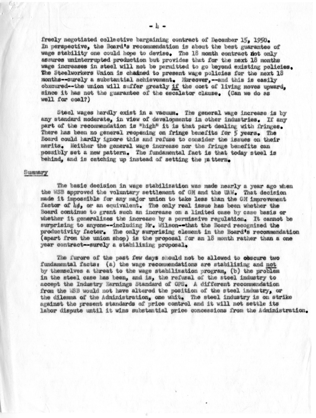Memorandum from Harold L. Enarson to David Stowe, with Attachment