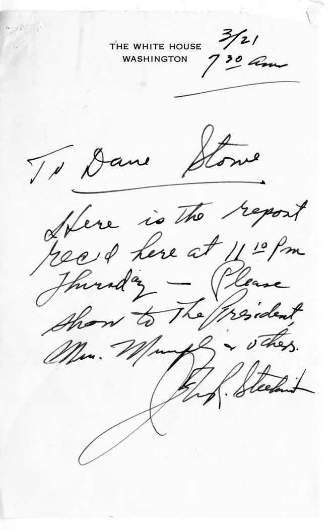 Memorandum from John R. Steelman to David Stowe, with Attached Report from the Wage Stabilization Board