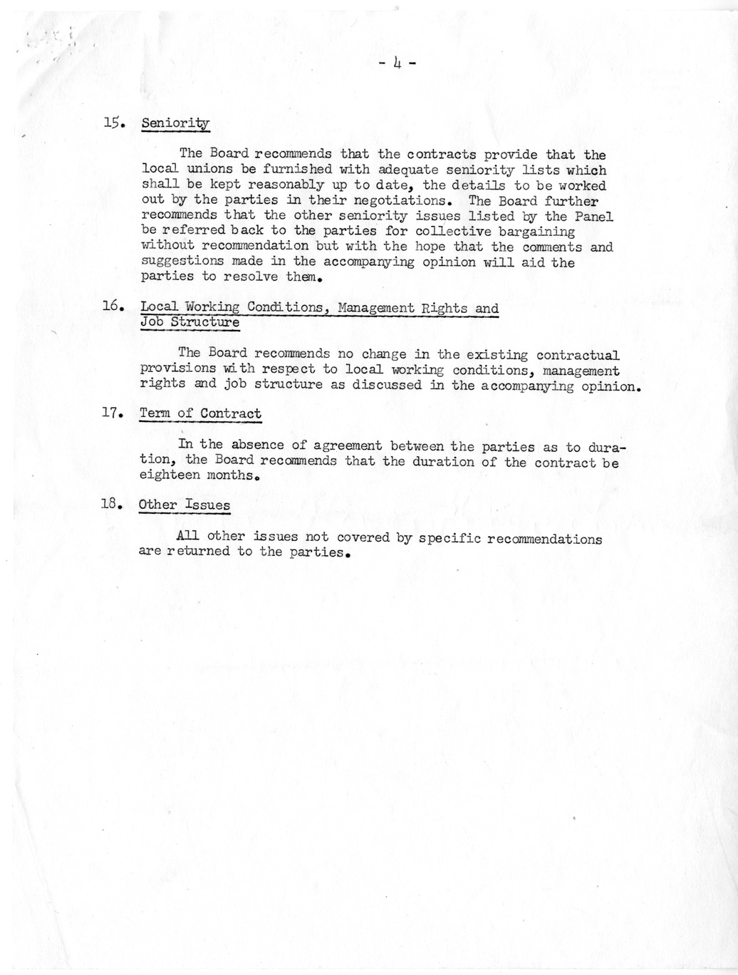 Memorandum from John R. Steelman to David Stowe, with Attached Report from the Wage Stabilization Board