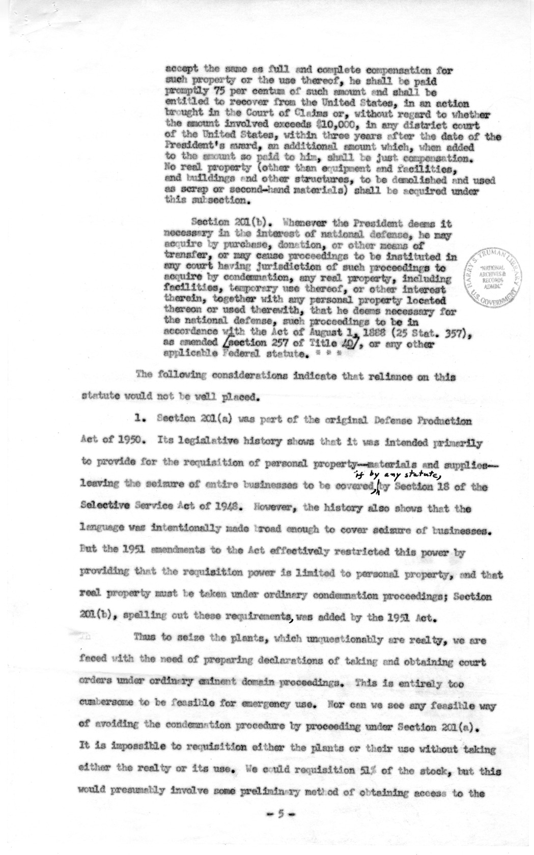 Memorandum to Assistant Attorney General Holmes Baldridge