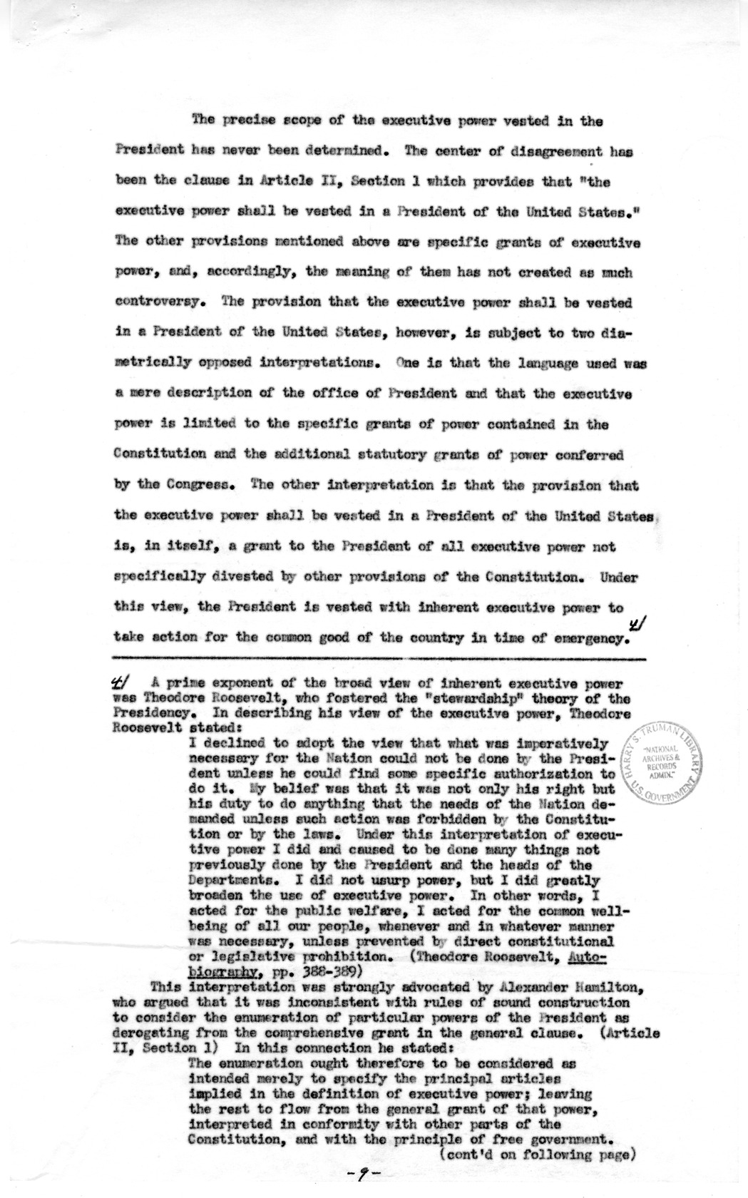 Memorandum to Assistant Attorney General Holmes Baldridge