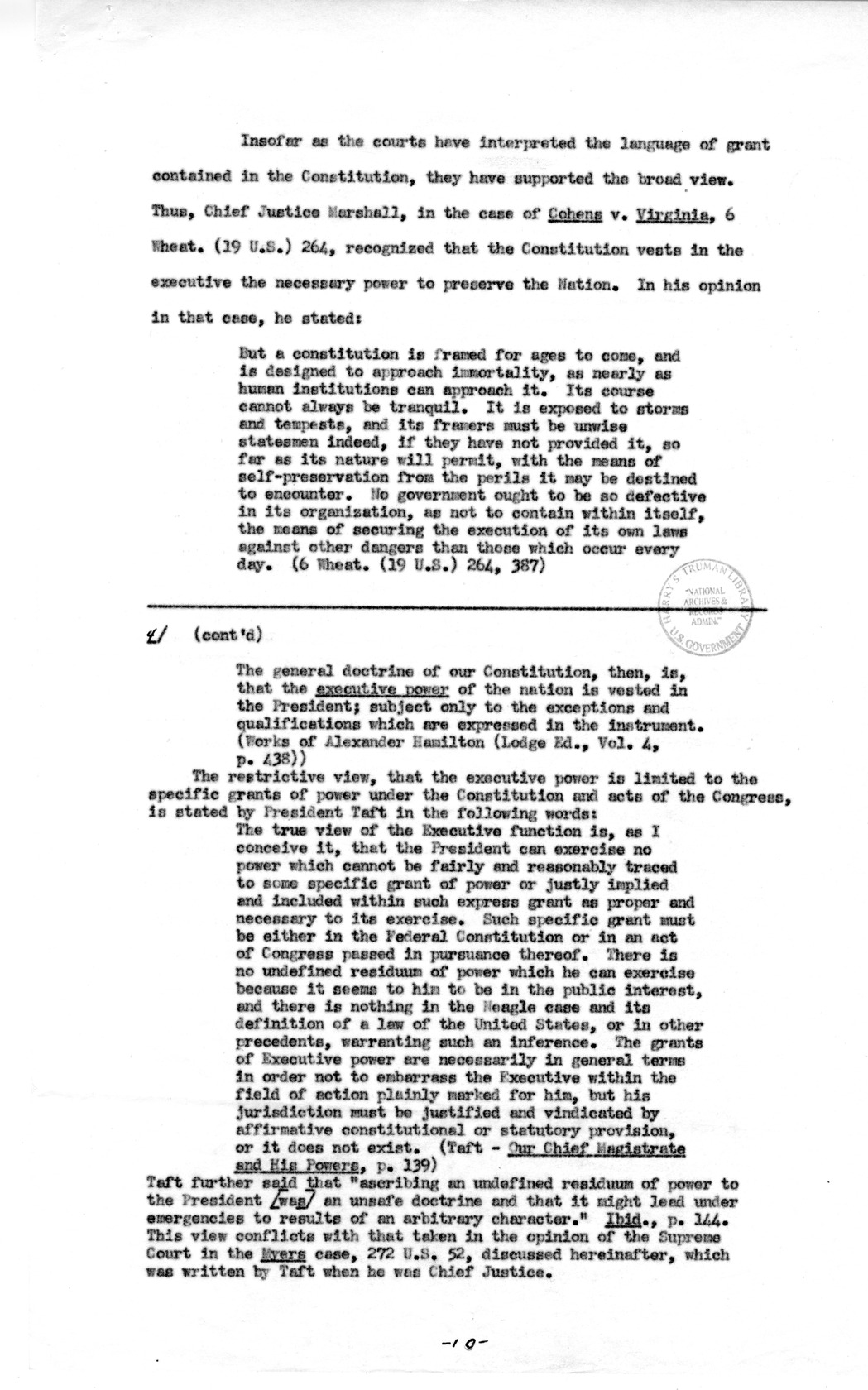 Memorandum to Assistant Attorney General Holmes Baldridge