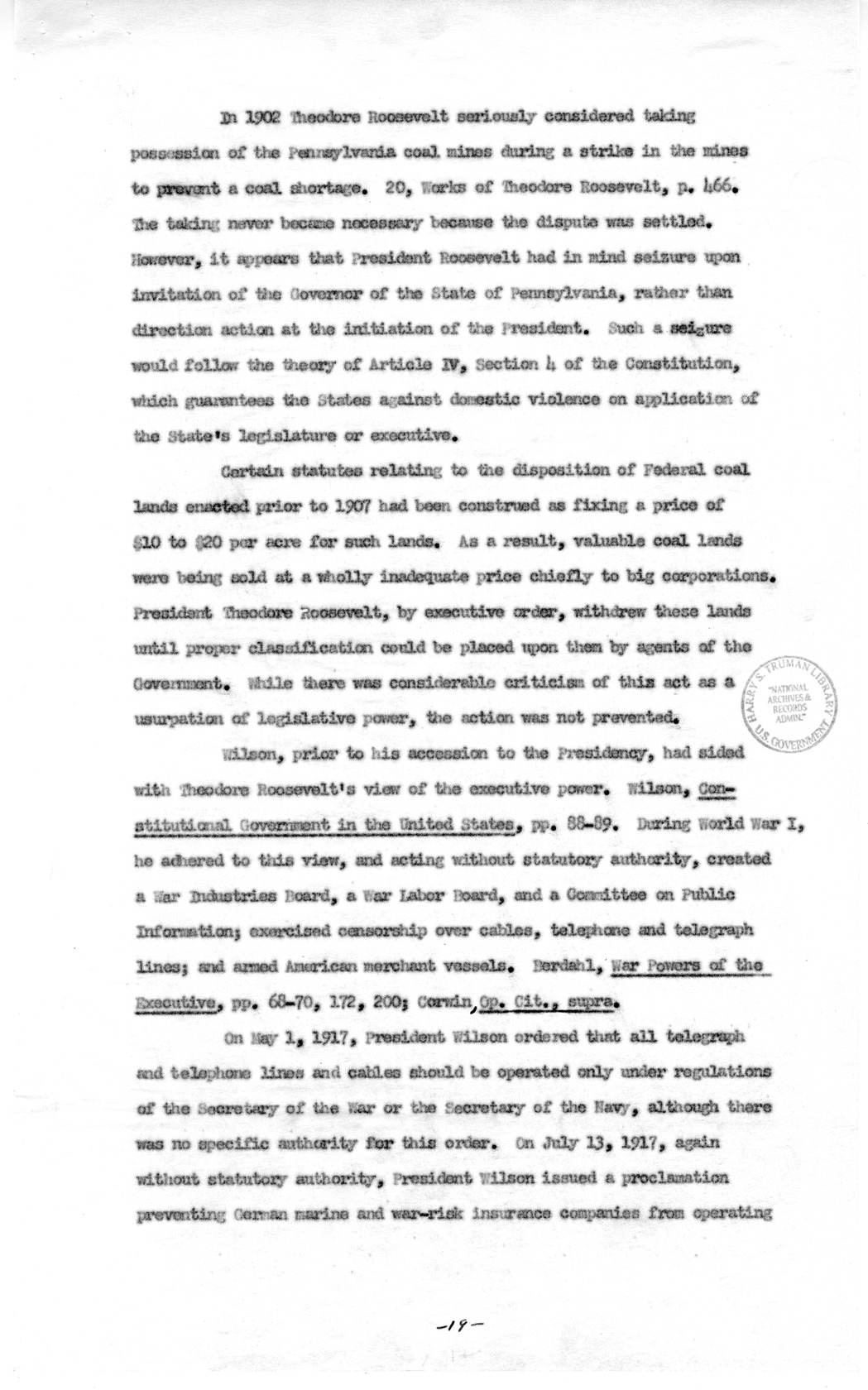 Memorandum to Assistant Attorney General Holmes Baldridge