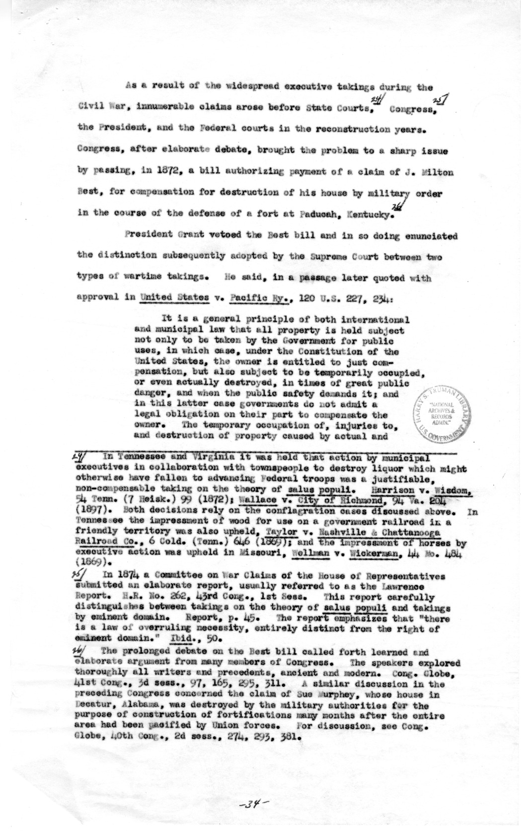 Memorandum to Assistant Attorney General Holmes Baldridge