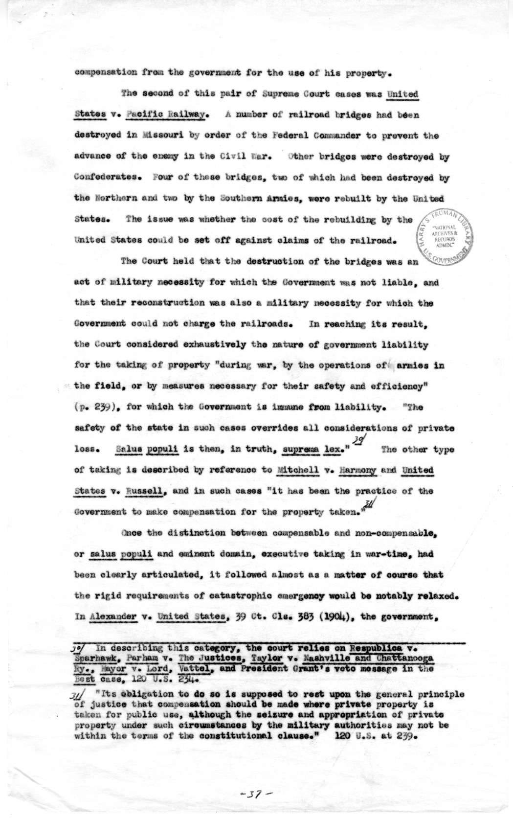 Memorandum to Assistant Attorney General Holmes Baldridge
