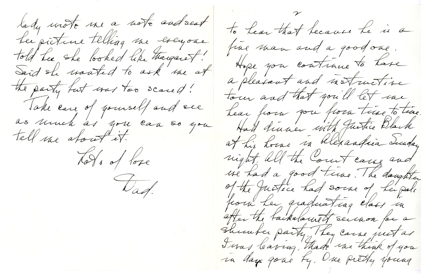 Letter from Harry S. Truman to Margaret Truman