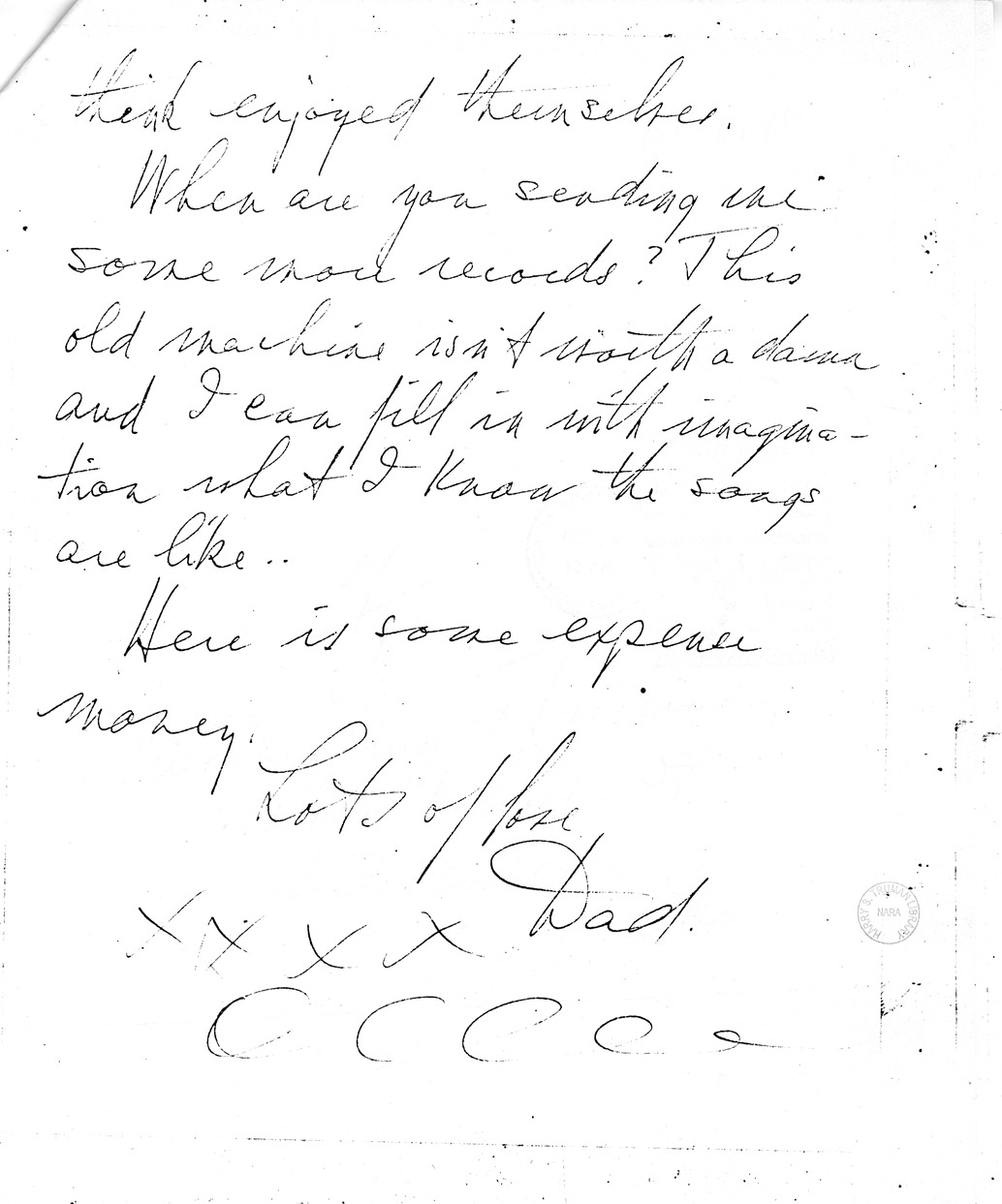 Letter from Harry S. Truman to Margaret Truman