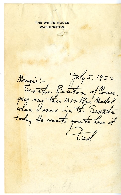 Letter from Harry S. Truman to Margaret Truman