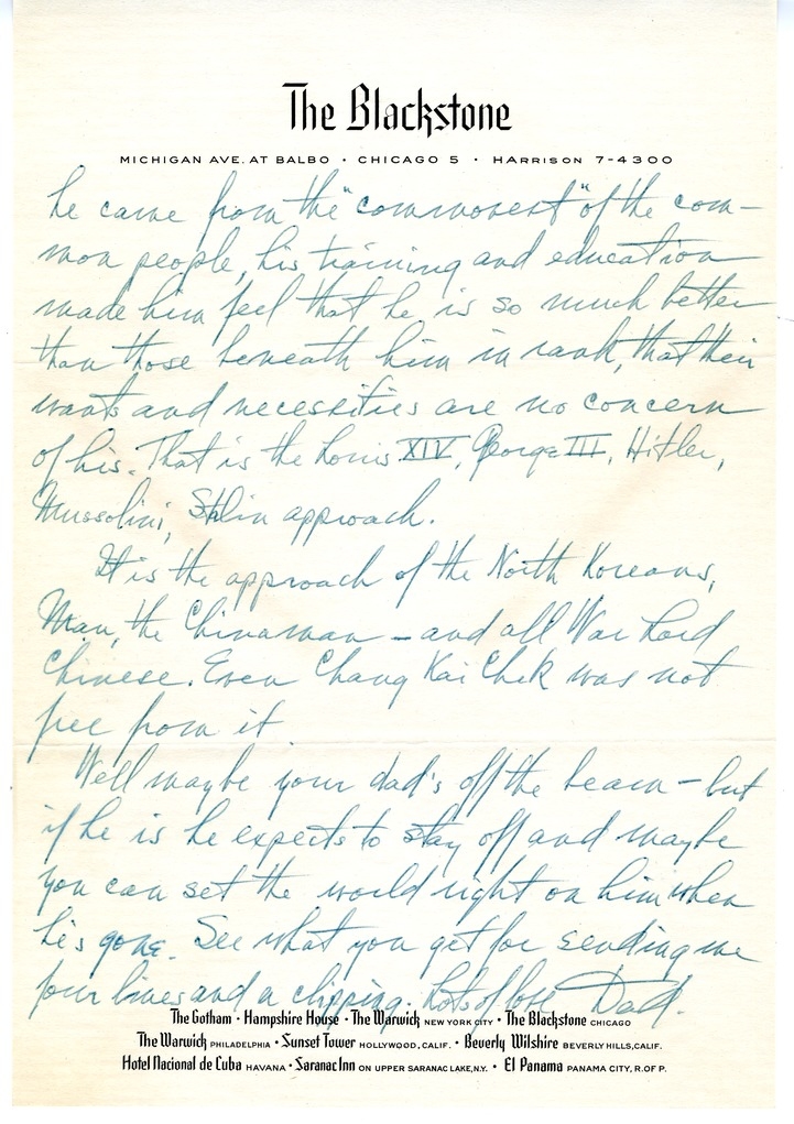 Letter from Harry S. Truman to Margaret Truman