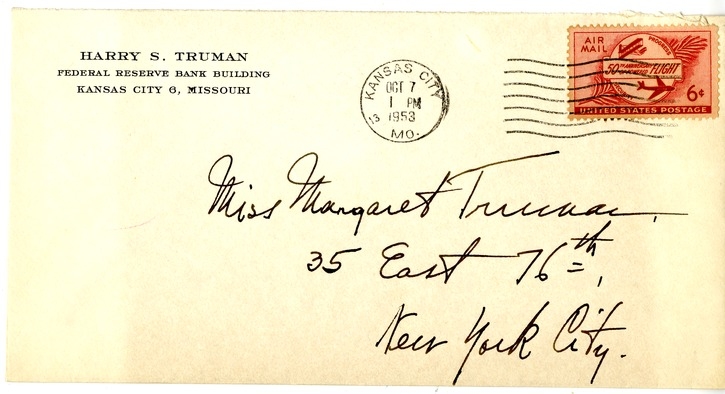 Envelope and Newspaper Clipping from Harry S. Truman to Margaret Truman