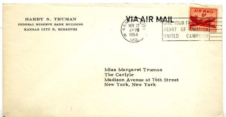 Letter from Harry S. Truman to Margaret Truman
