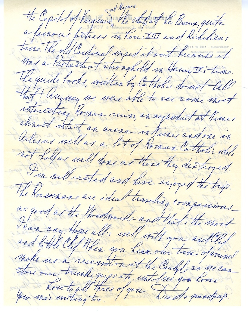 Letter from Harry S. Truman to Margaret Truman