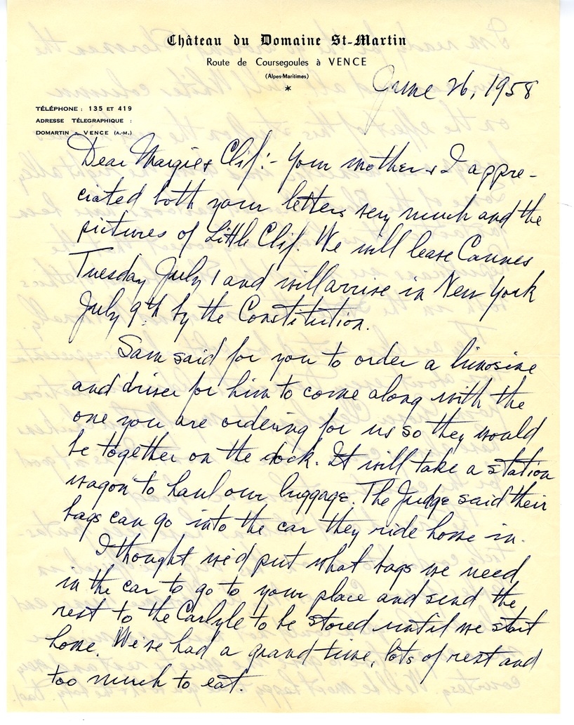 Letter from Harry S. Truman to Margaret Truman