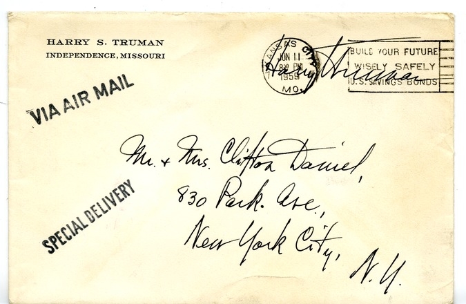 Letter from Harry S. Truman to Margaret Truman