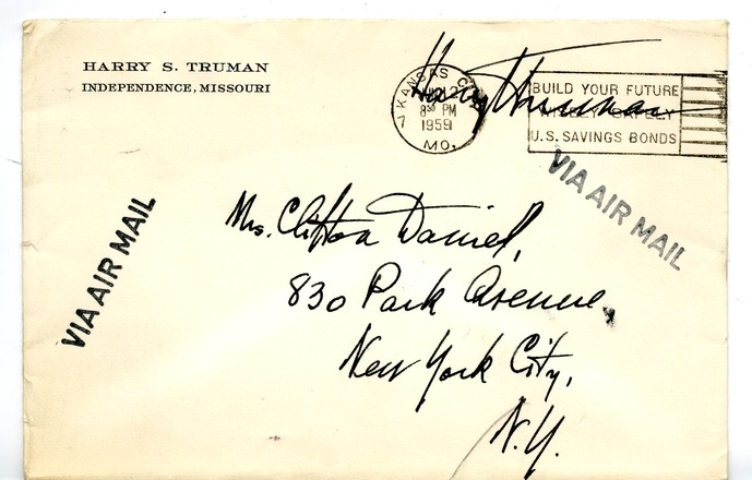 Letter from Harry S. Truman to Margaret Truman