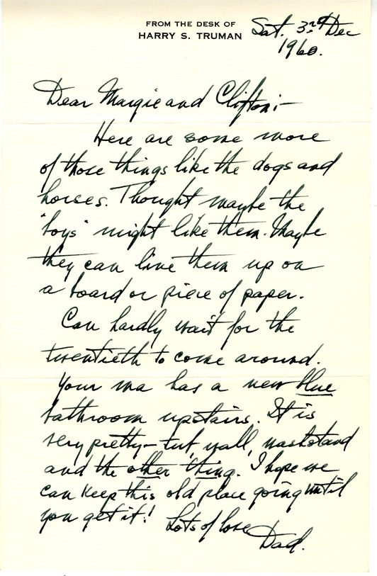 Letter from Harry S. Truman to Margaret Truman