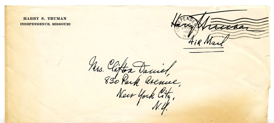 Letter from Harry S. Truman to Margaret Truman