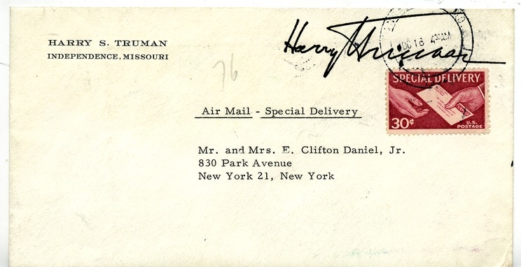 Letter from Harry S. Truman to Margaret Truman