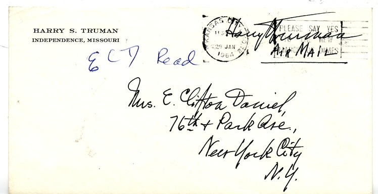 Letter from Harry S. Truman to Margaret Truman