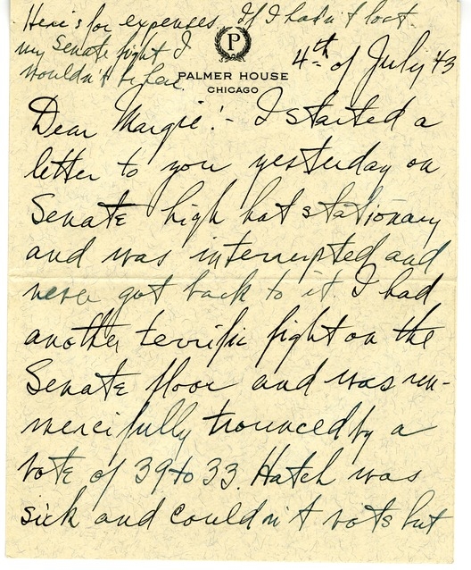 Letter from Harry S. Truman to Margaret Truman