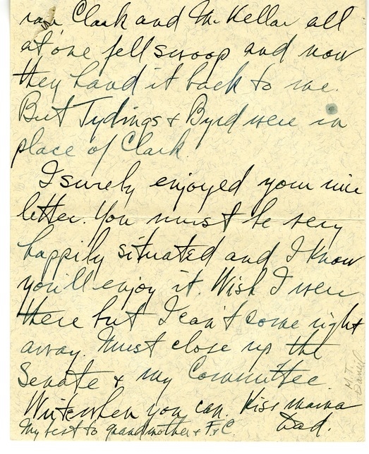 Letter from Harry S. Truman to Margaret Truman